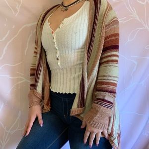 Soft striped cardigan